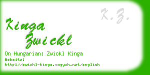 kinga zwickl business card